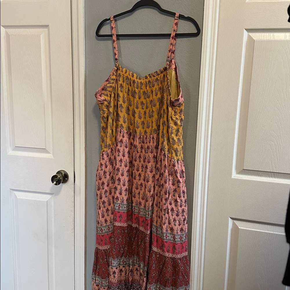 NWT Knox Rose Pink and Yellow Midi Dress - Picture 6 of 6